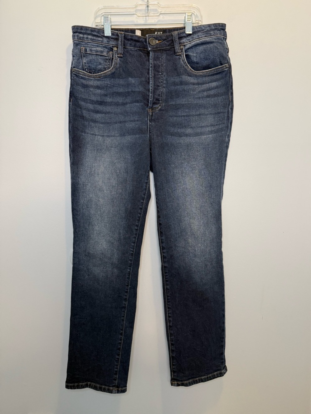 KUT from the Kloth Rosa High Rise Ankle Vintage Straight Dark Wash Denim Jeans 8